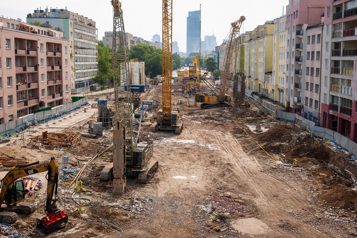 Koordynacja prac na skomplikowanym węźle drogowym